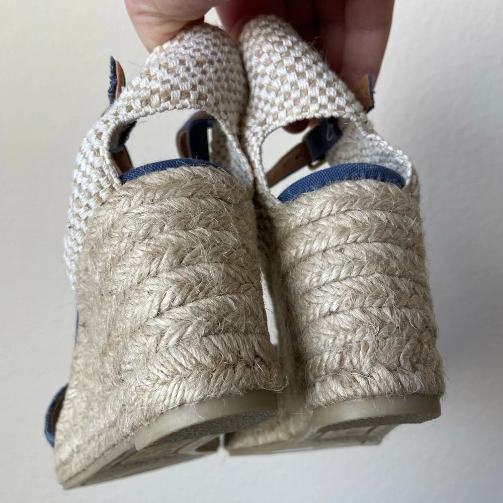 Castaner espadrille denim wedges, size 36